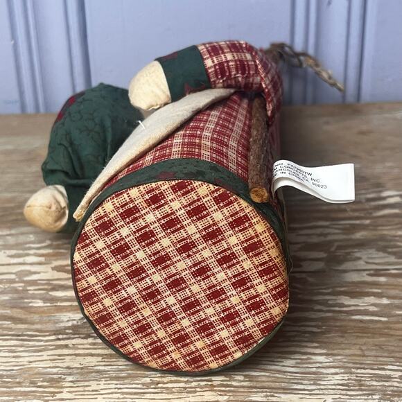 Vintage Folk Art Santa Christmas Decoration Primitive Rustic Fabric Holiday 11” - Picture 11 of 16